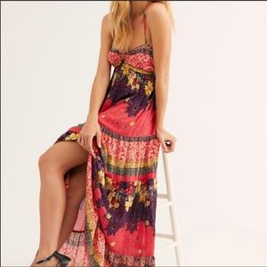 NEW!! Free People Maxi Dress with a Boho Print. NWOT
